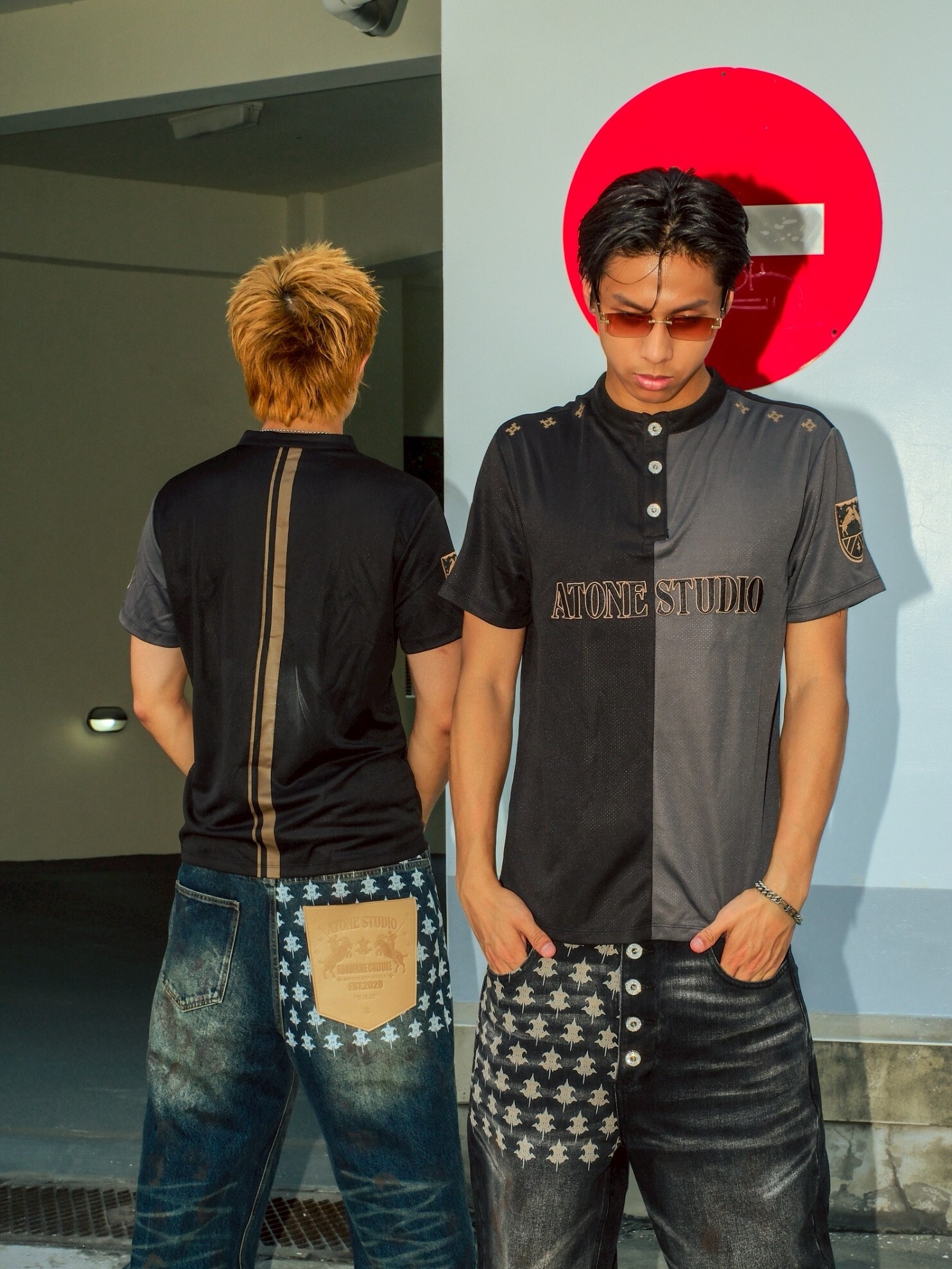 ATONE STUDIO 排釦亨利領 刺繡Logo 網眼球衣 短袖 Match Day Jersey