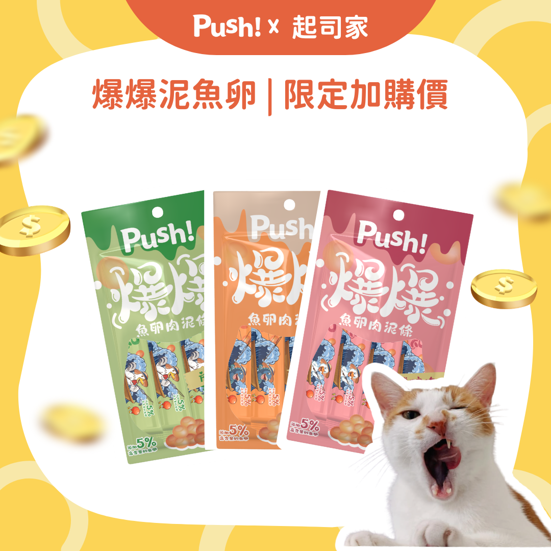 【🧀️ 起司家限定 🧀️】Push! 爆爆泥魚卵肉泥條 1 包體驗組
