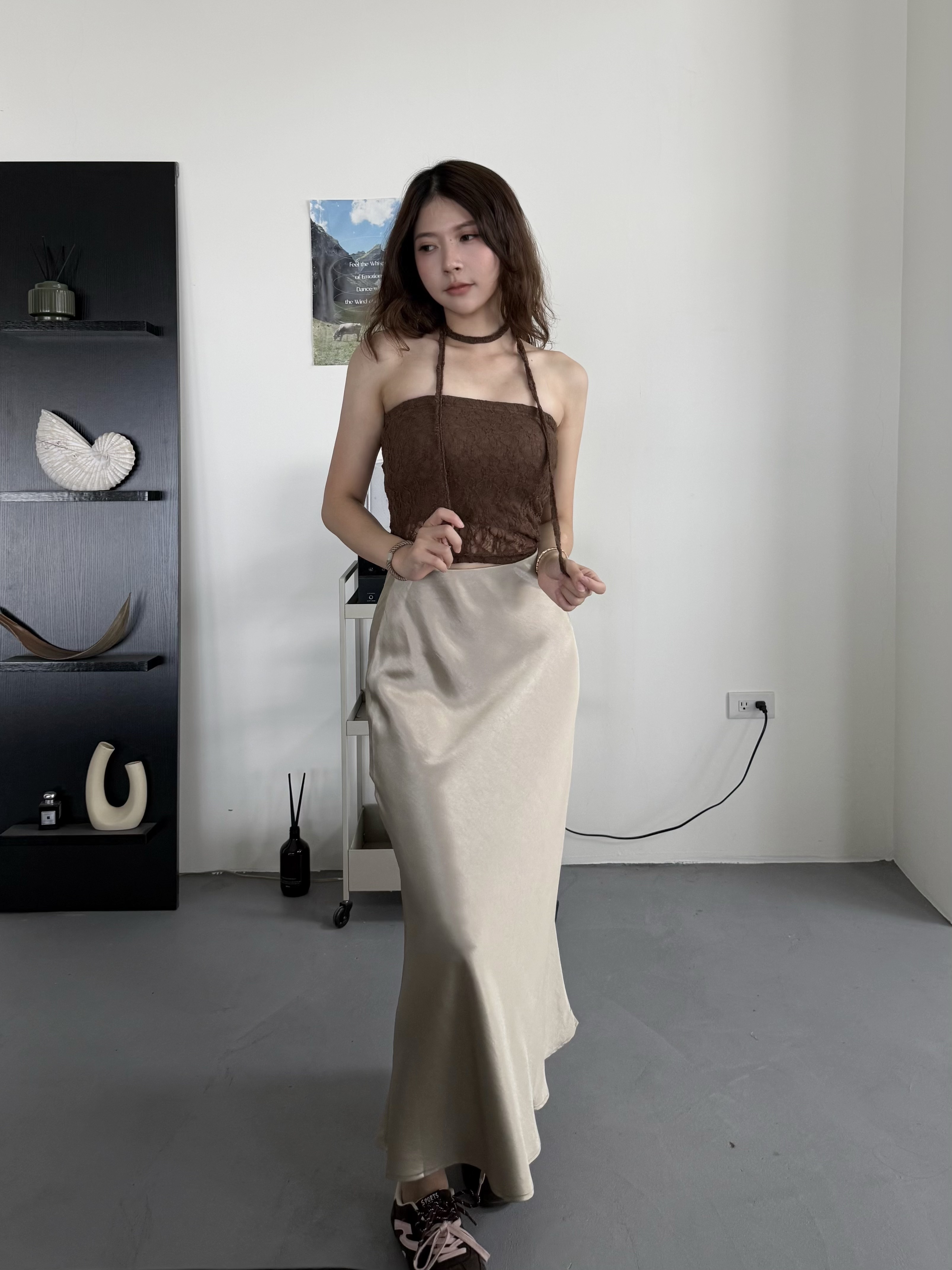 波紋絲光魚尾裙