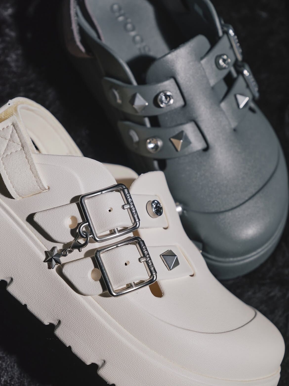 CROCS LOAFERETTE STAR STUDDED CLOG 龐克 星形鉚釘 金屬裝飾 涼鞋 拖鞋 懶人鞋 防水 增高 厚底 女鞋 214212 / 調貨