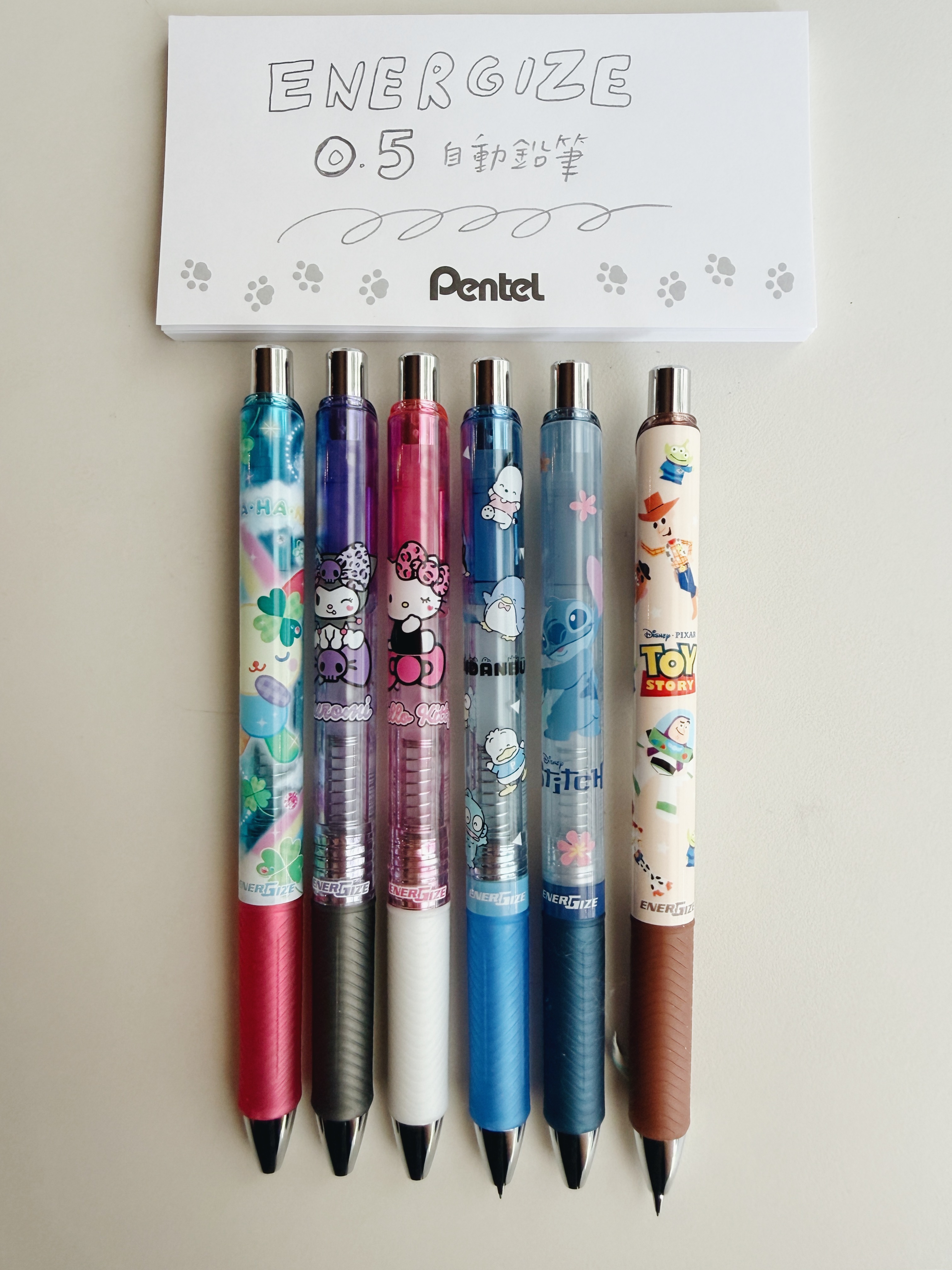 迪士尼 三麗鷗 限定 X  0.5極速自動鉛筆 ENERGEL｜日本Pentel