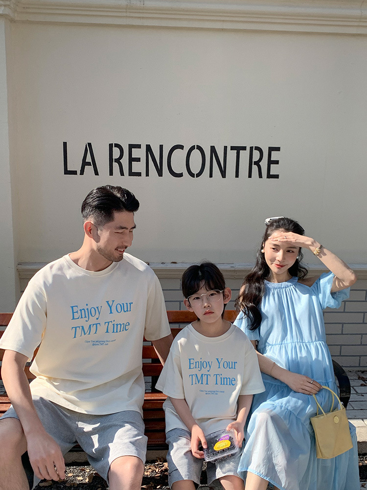 【H1056】Family｜韓系仙氣奶油藍渡假親子裝(80-3XL)