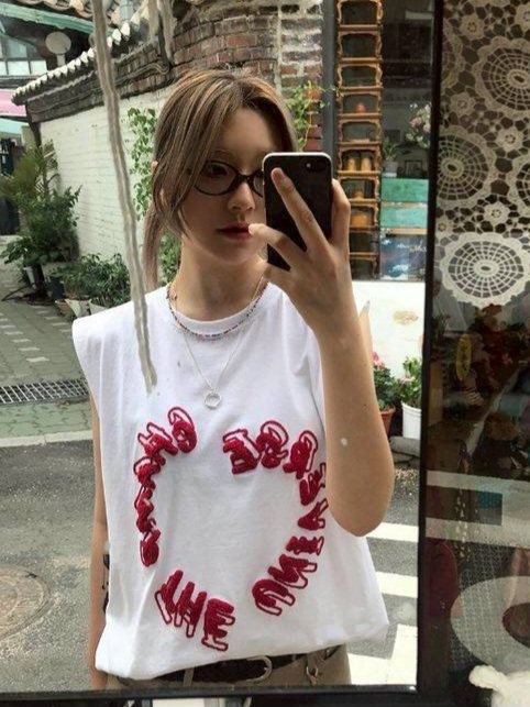Seersucker Embroidered Heart Vest