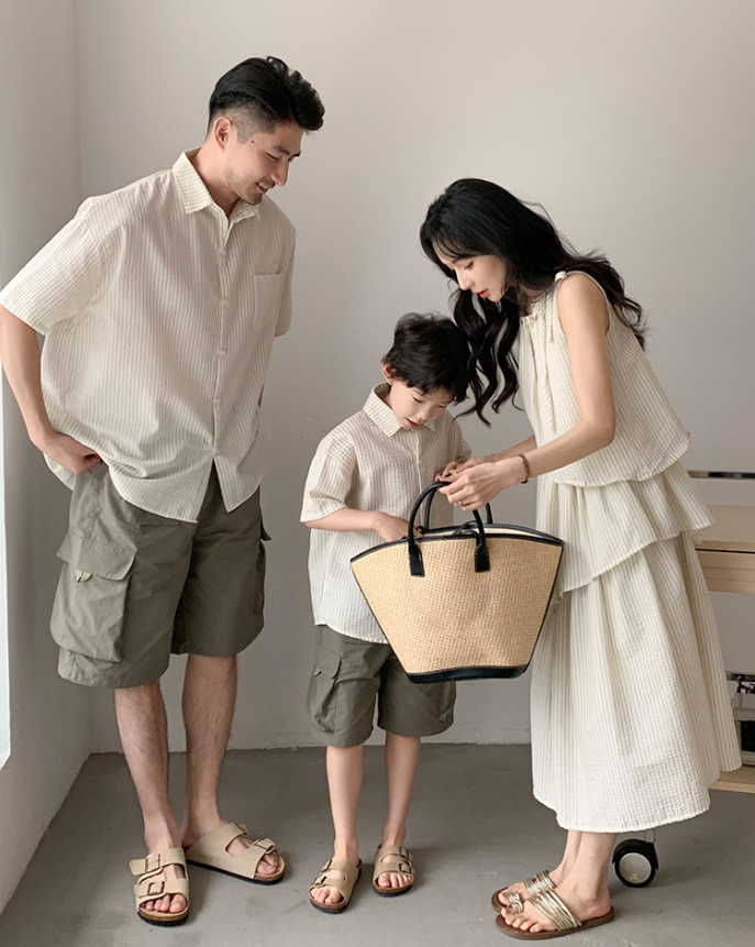【H1057】Family｜法式優美度假風親子裝(80-3XL)