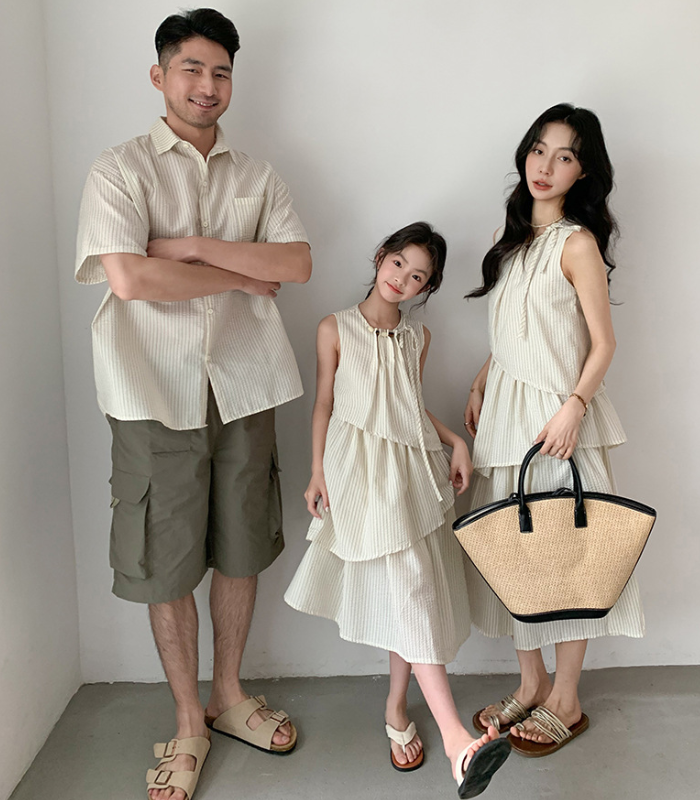 【H1057】Family｜法式優美度假風親子裝(80-3XL)