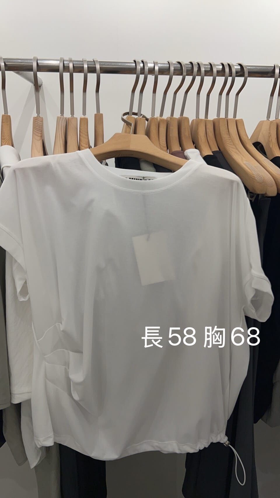 LA6407 側褶皺抽繩上衣