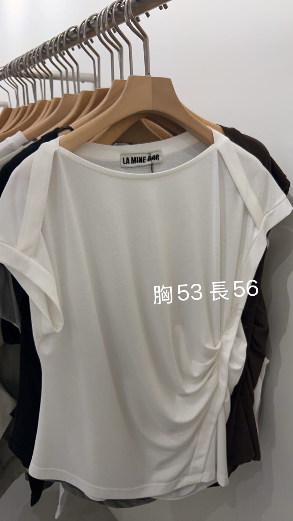 LA6412 不對稱抓皺腰上衣