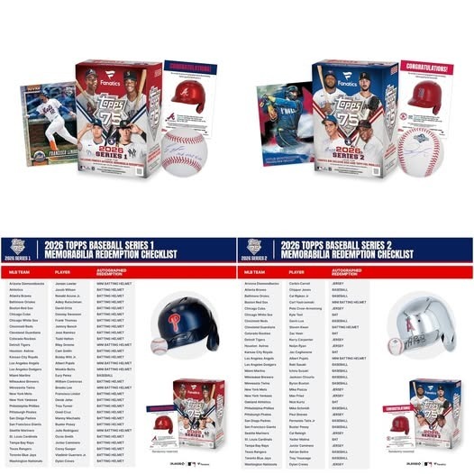 MLB球員卡 2026-27 Topps Baseball Series 1 Fanatics Exclusive - Value Box 完整盒出售 封膜未拆 Fanatics 官網獨家 全新