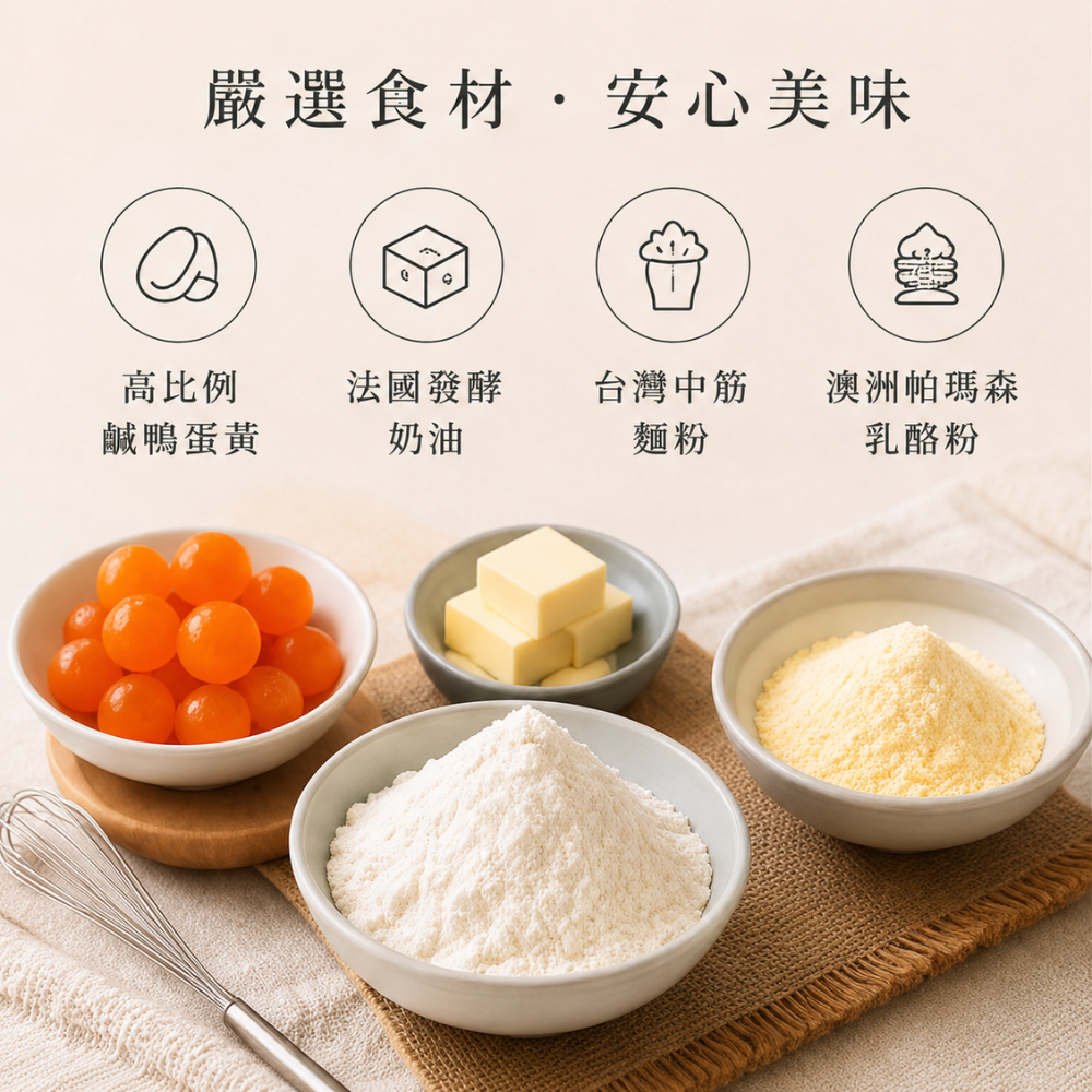 望思奶皇月餅，精選食材