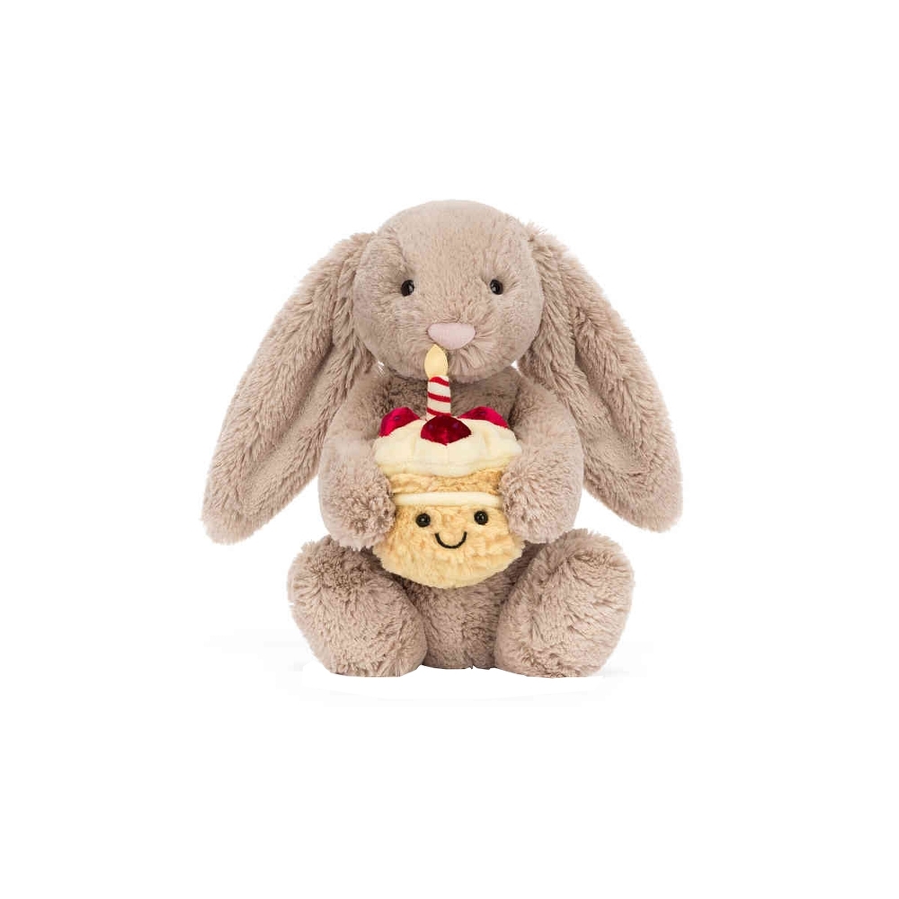 JELLYCAT 害羞懷抱系列 抱抱生日蛋糕 玫瑰邦尼兔 玩偶 毛絨公仔