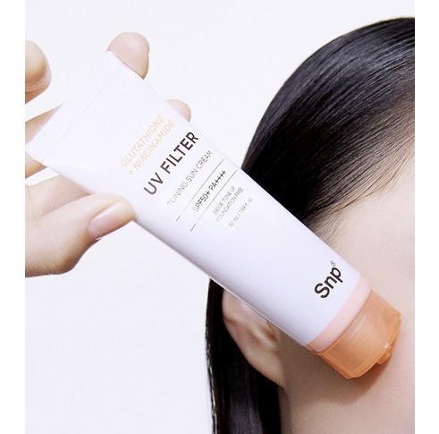 現 貨｜SNP SPF50+PA++++谷胱甘肽爽膚防曬霜 50mL 橙色