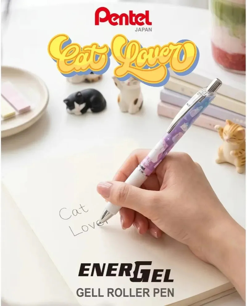 ENERGEL Kawaii 零食貓系列 0.5mm極速鋼珠筆｜日本Pentel