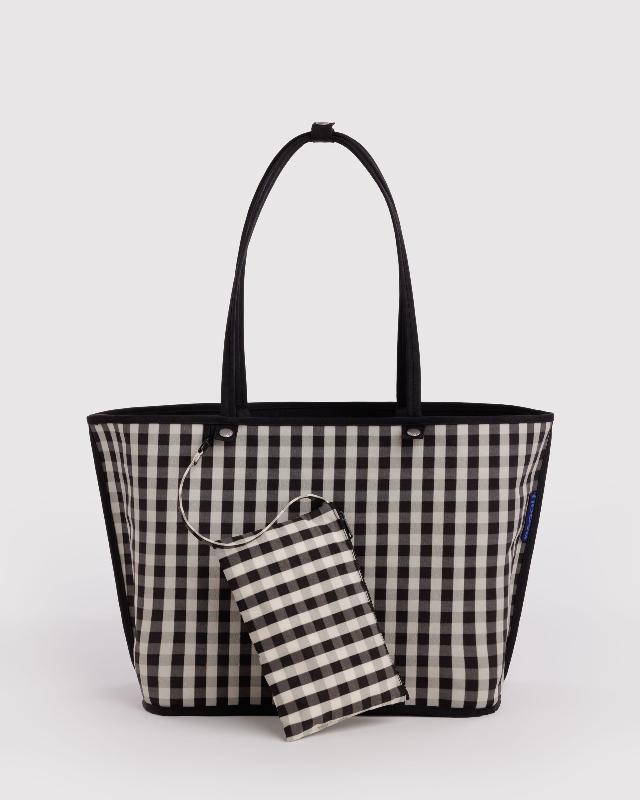 Large Nylon Reversible Tote - Black Mix | BAGGU
