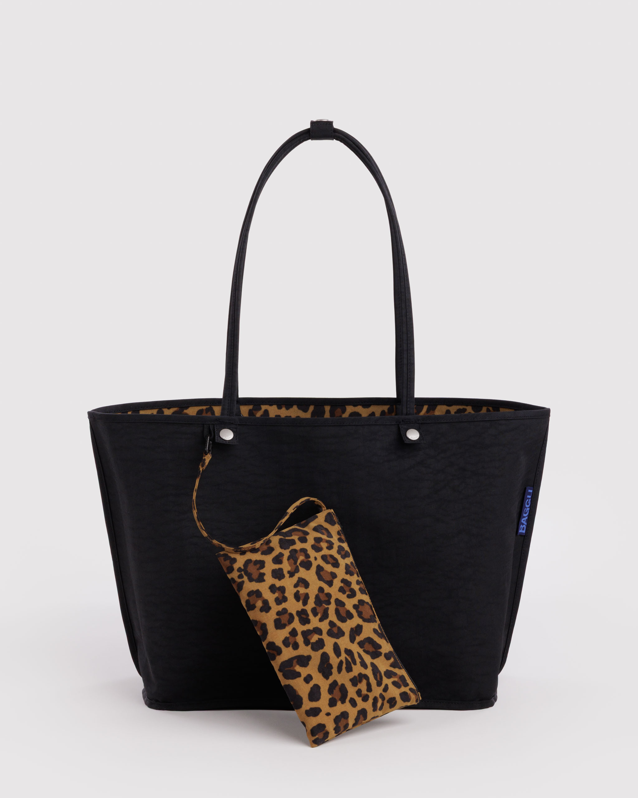 Large Nylon Reversible Tote - Leopard Mix | BAGGU