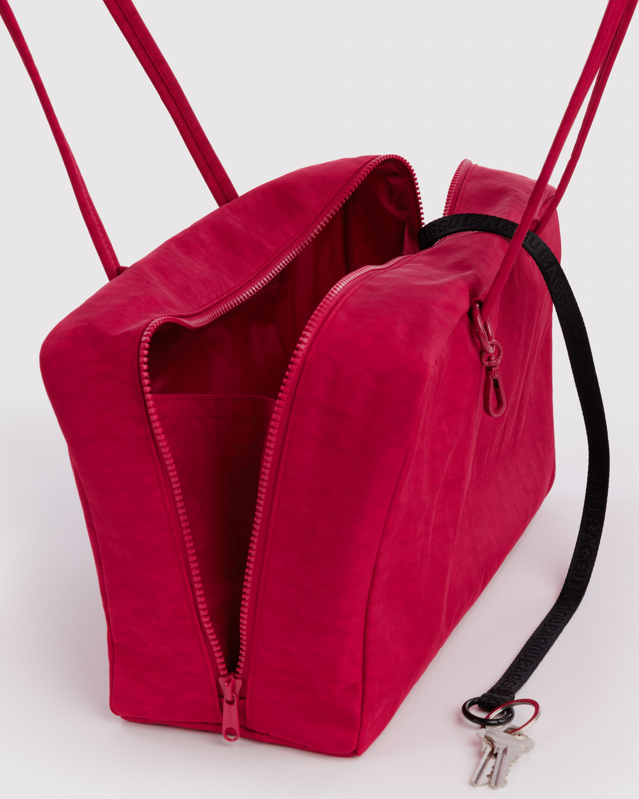 Medium Nylon Bowler Bag - Cherry | BAGGU