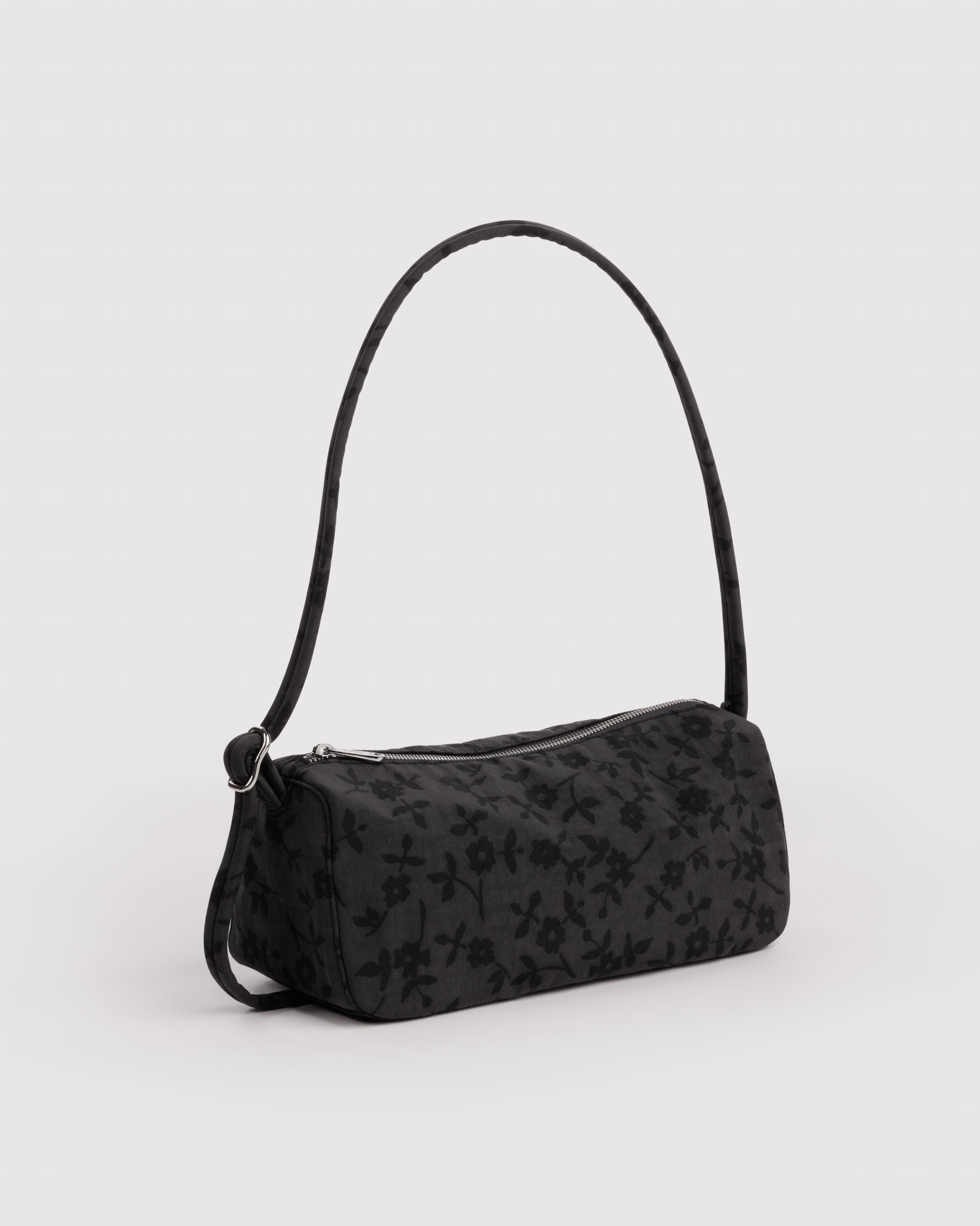 Nylon Loaf Bag - Charcoal Ditsy Floral｜BAGGU