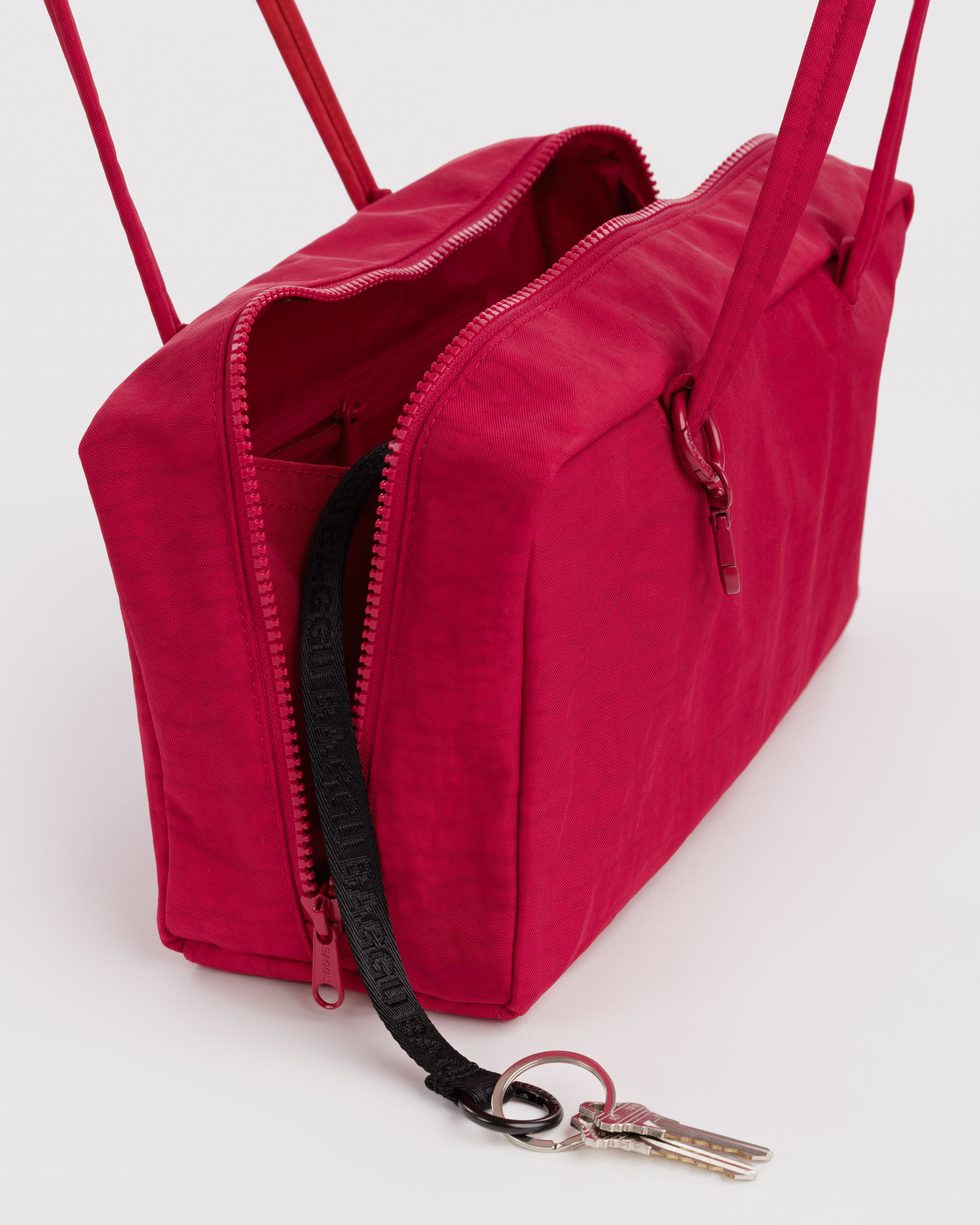 Nylon Bowler Bag - Cherry | BAGGU