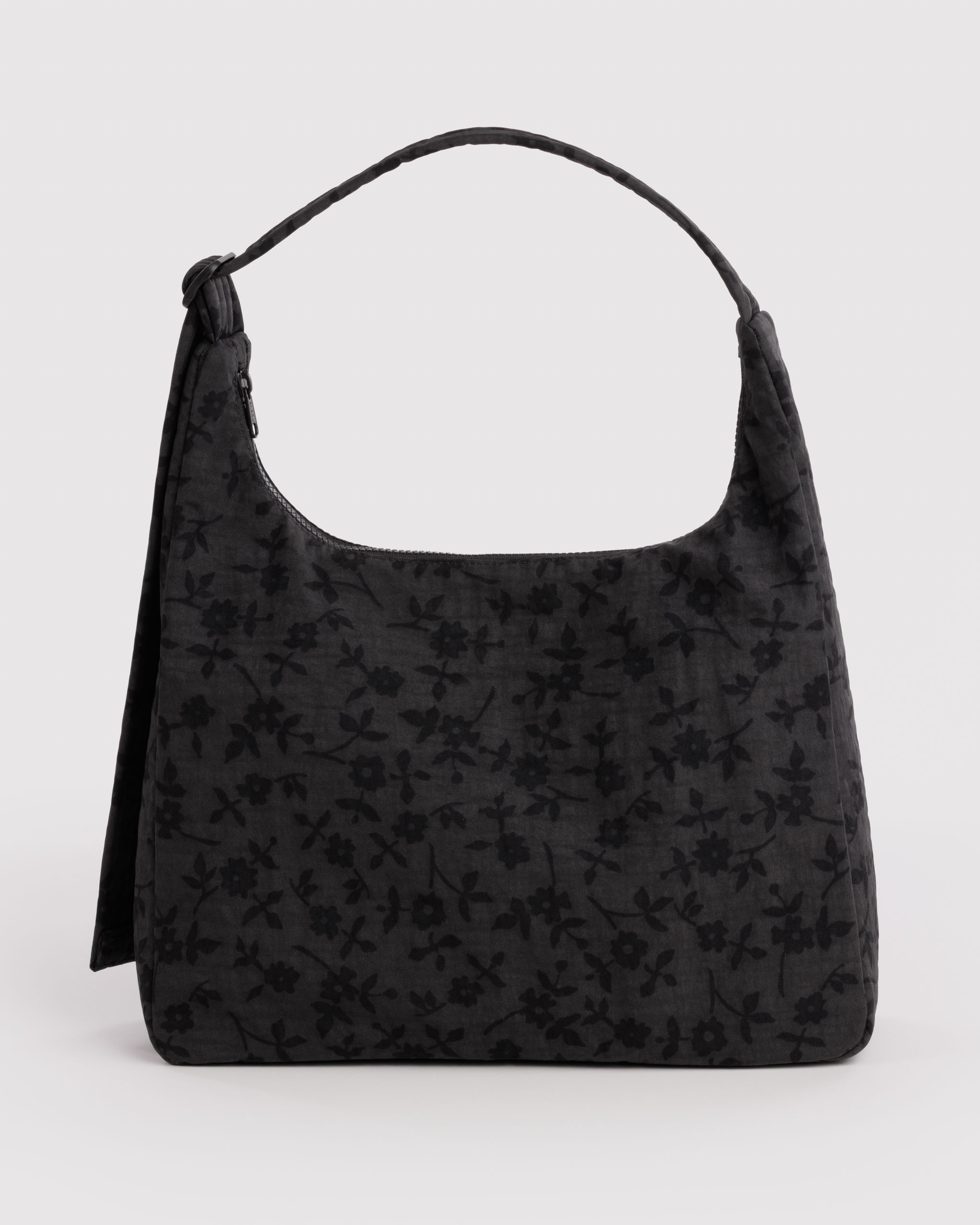 バッグ everyone shoulder bag (CHARCOAL) Nylon Shoulder Bag - Charcoal Ditsy Floral | BAGGU