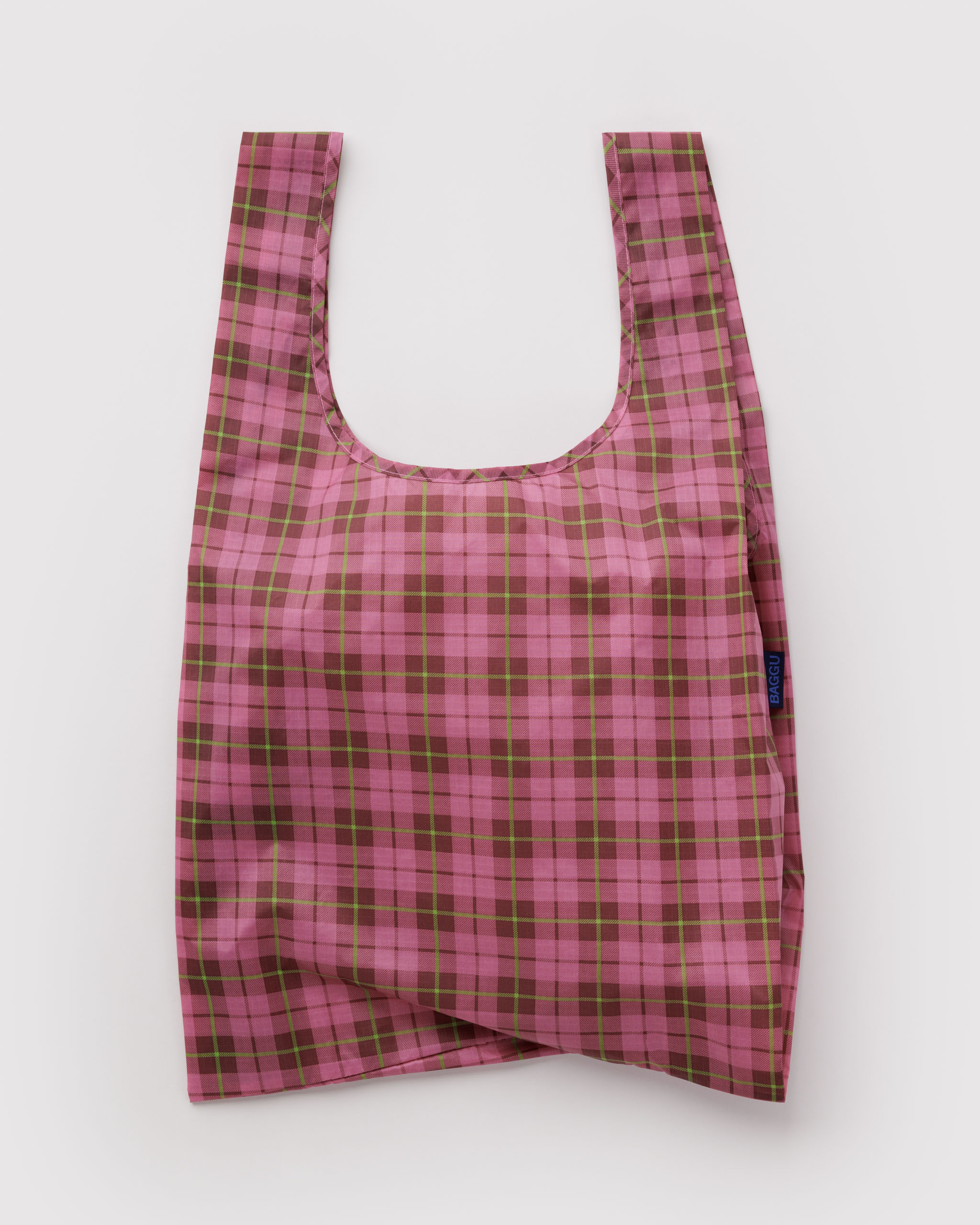 Standard Baggu - Azalea Pink Tartan｜BAGGU