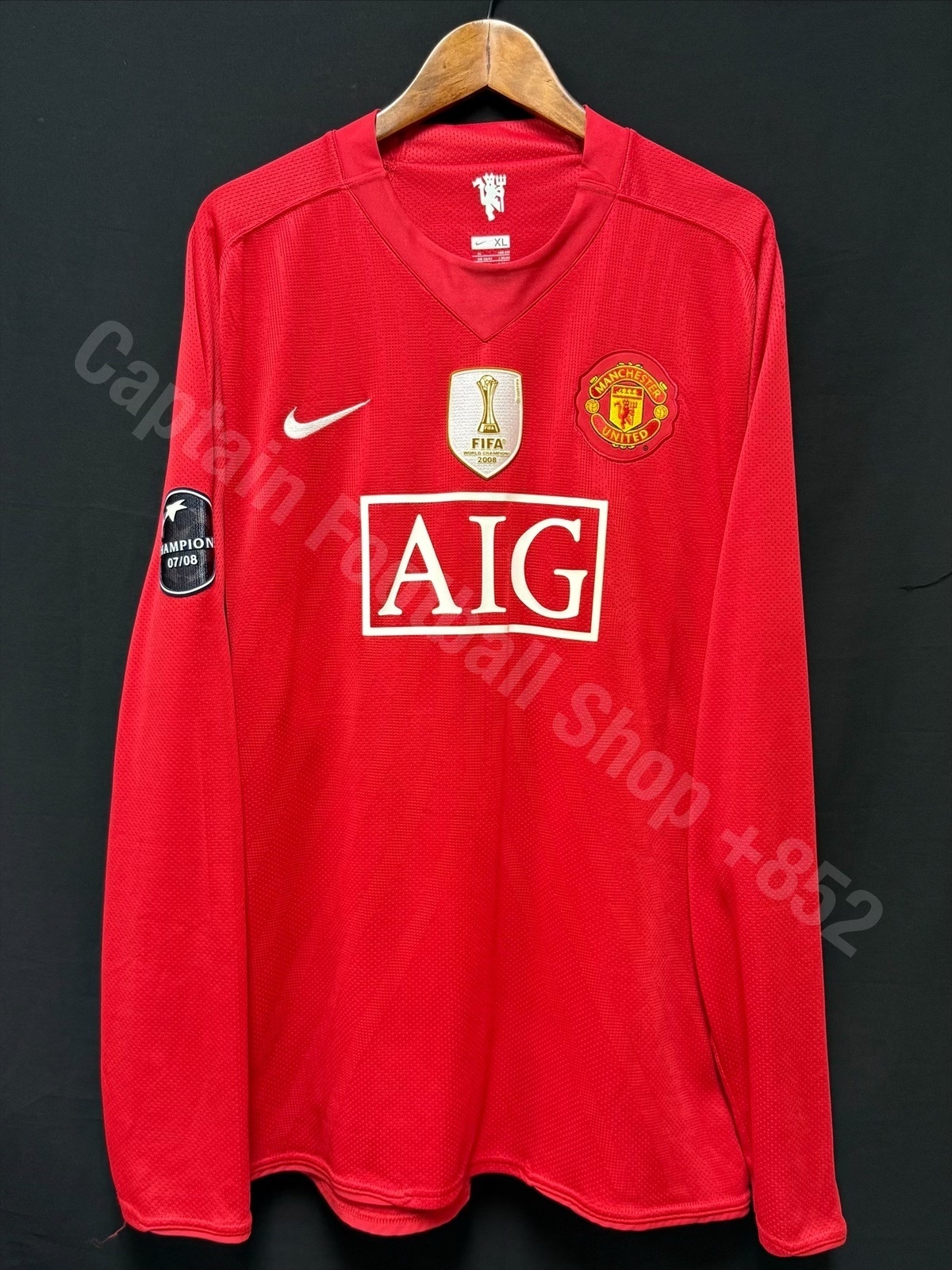 (Player Issue) Manchester United 2008-2009 UEFA Champions League Nike L/S Home Player Issue Shirt #10 ROONEY
