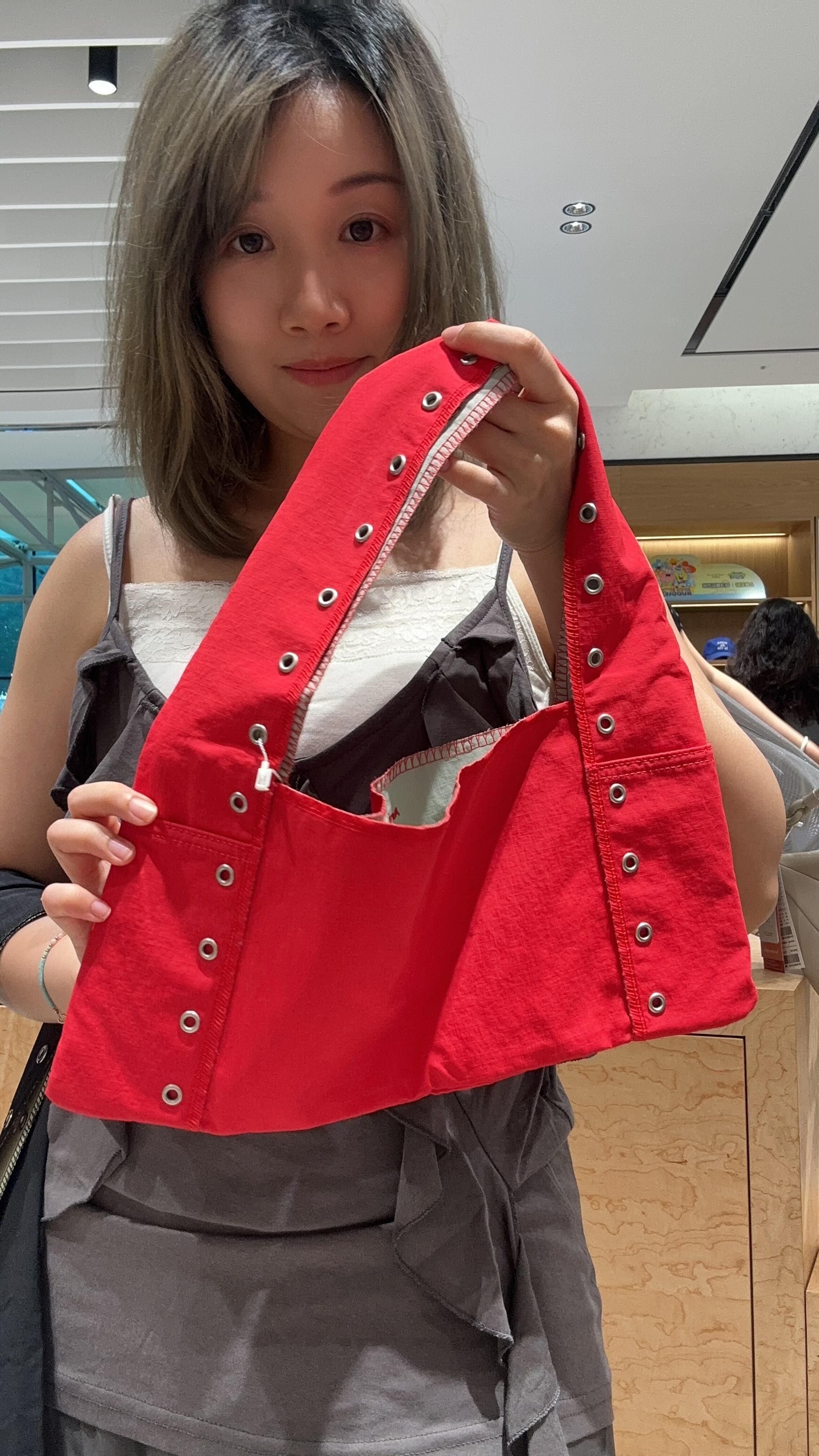 韓國代購 Archivepke Small eyelet shoulder bag(Red)