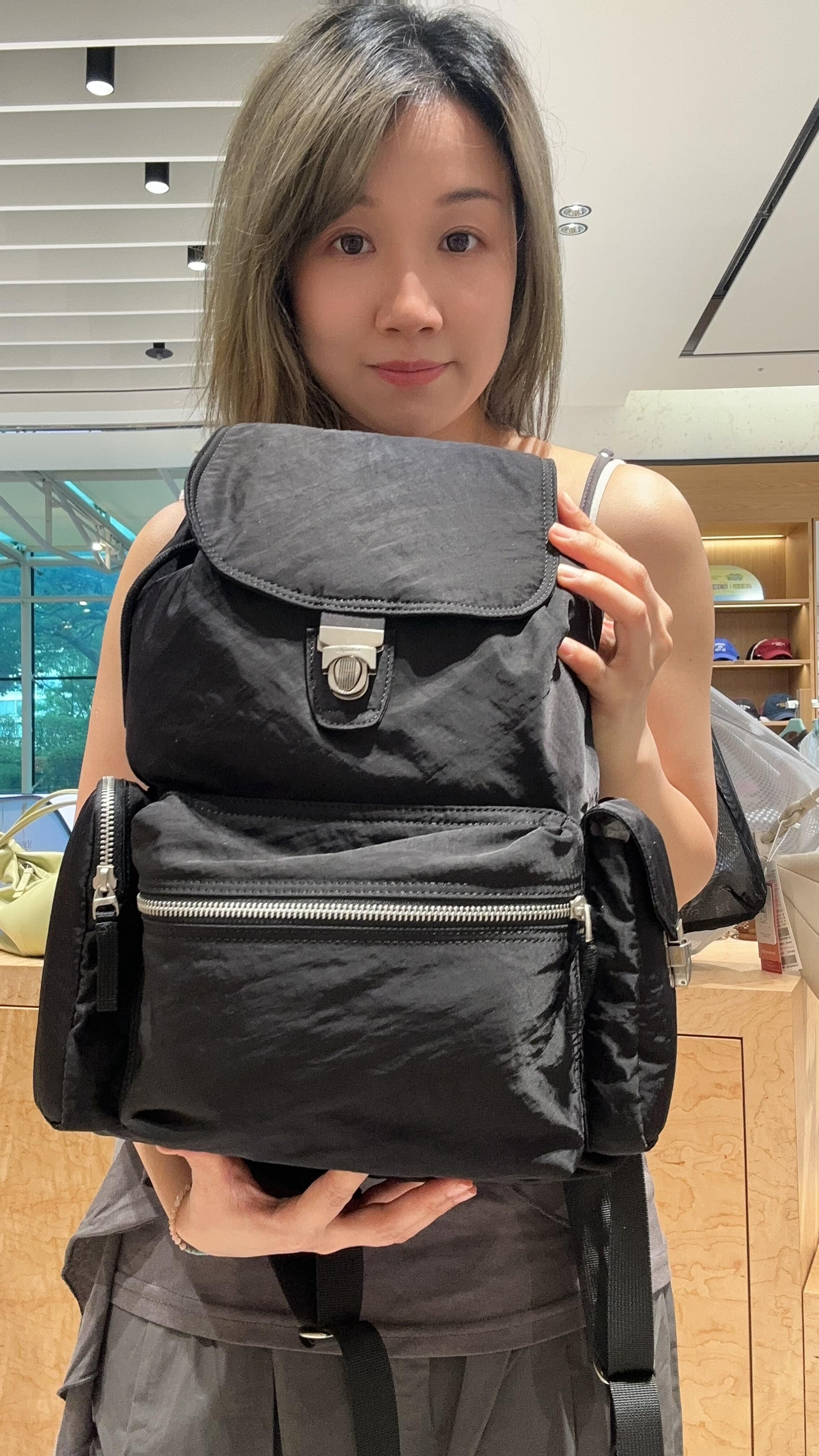 韓國代購 Archivepke Lock backpack(Nylon black)