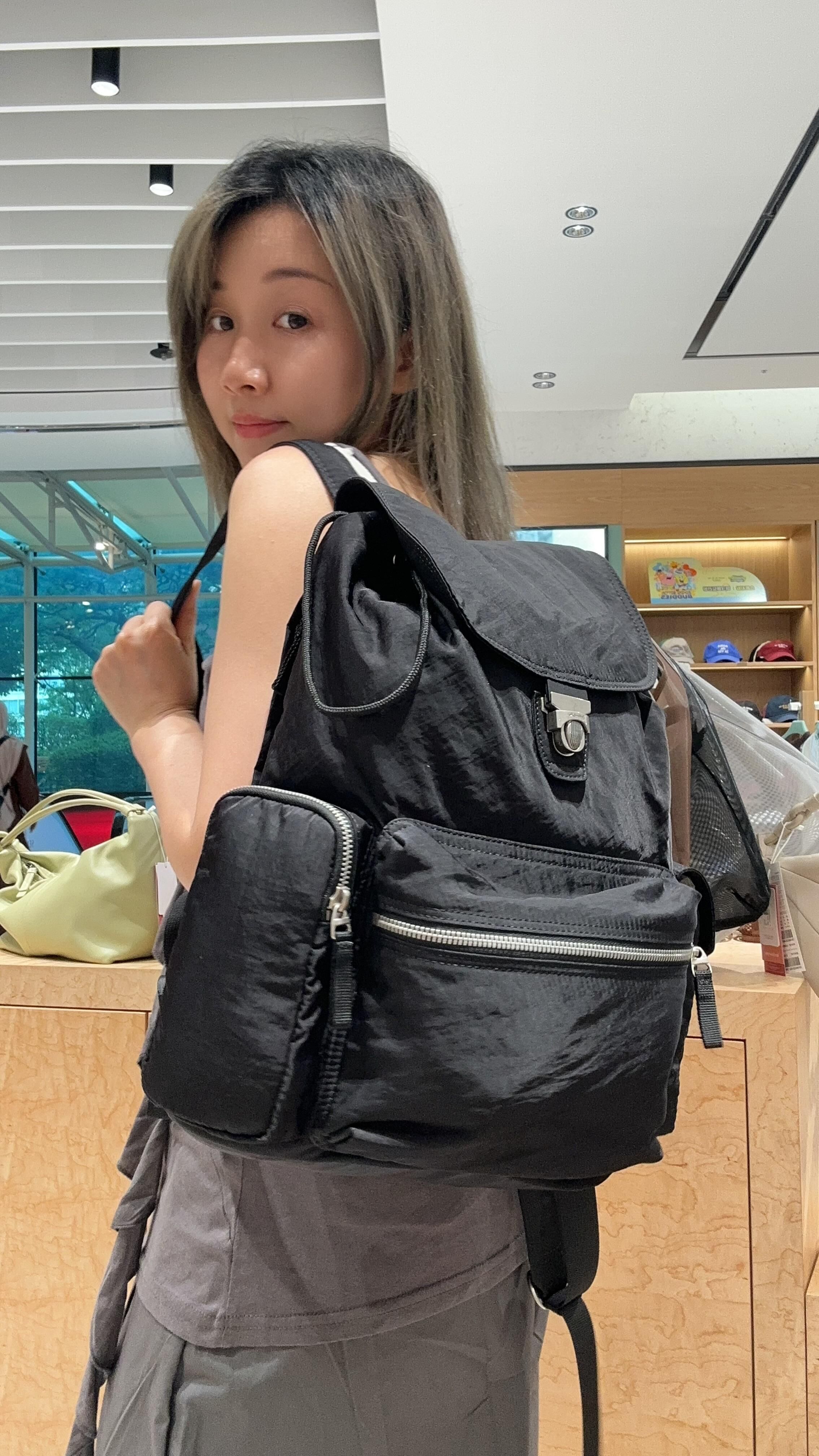 韓國代購 Archivepke Lock backpack(Nylon black)