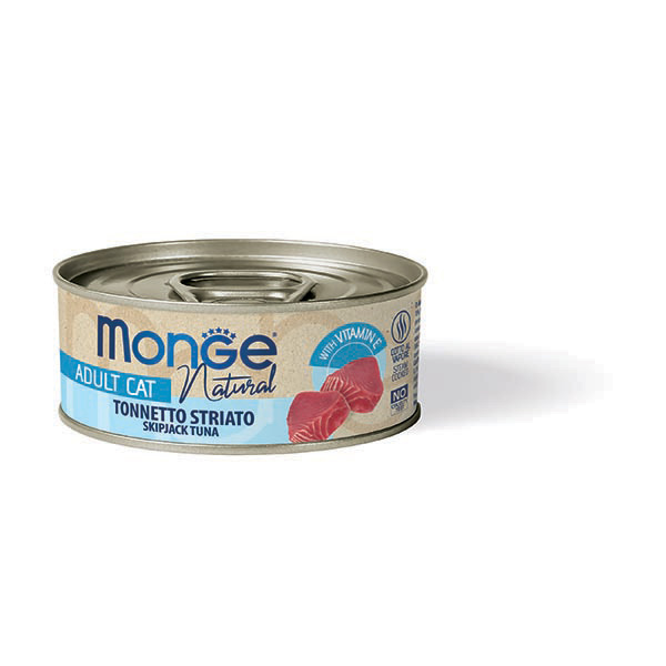 Monge – [鮮味肉絲系列] 純吞拿魚 Tuna 80g (藍)