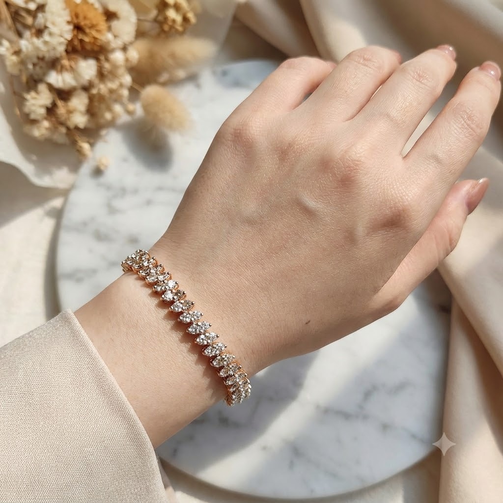 18K Gold 7.21ct Diamond Bracelet