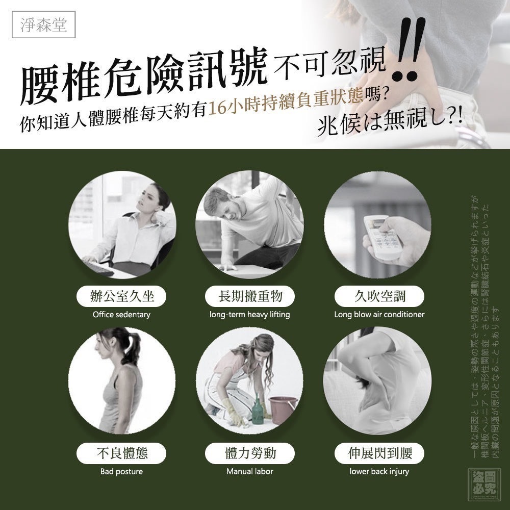 台灣淨森堂腰腹艾灸熱敷貼3入組