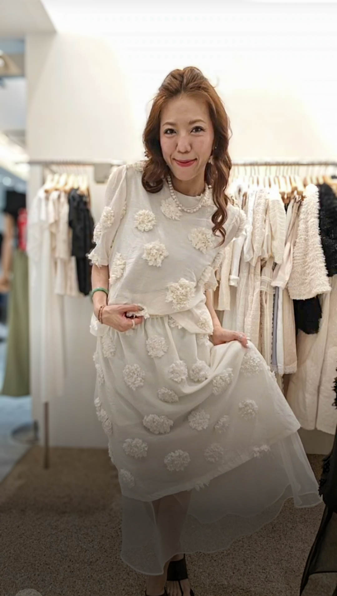 💍K6727  ▶️立體花上衣 👉B:100cm L:56cm