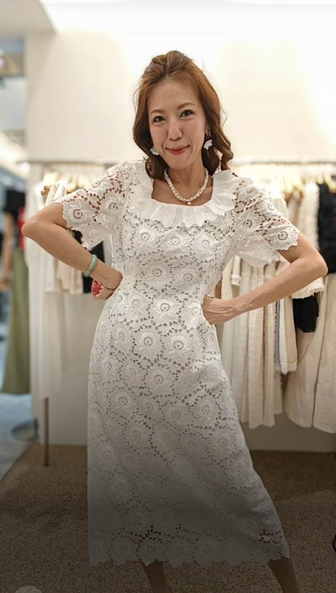 💍K6721  ▶️大花蕾絲洋裝 👉B:100cm W:96cm H:118cm L:115cm