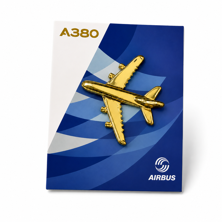AIRSHOP A380飛機胸針 - 金