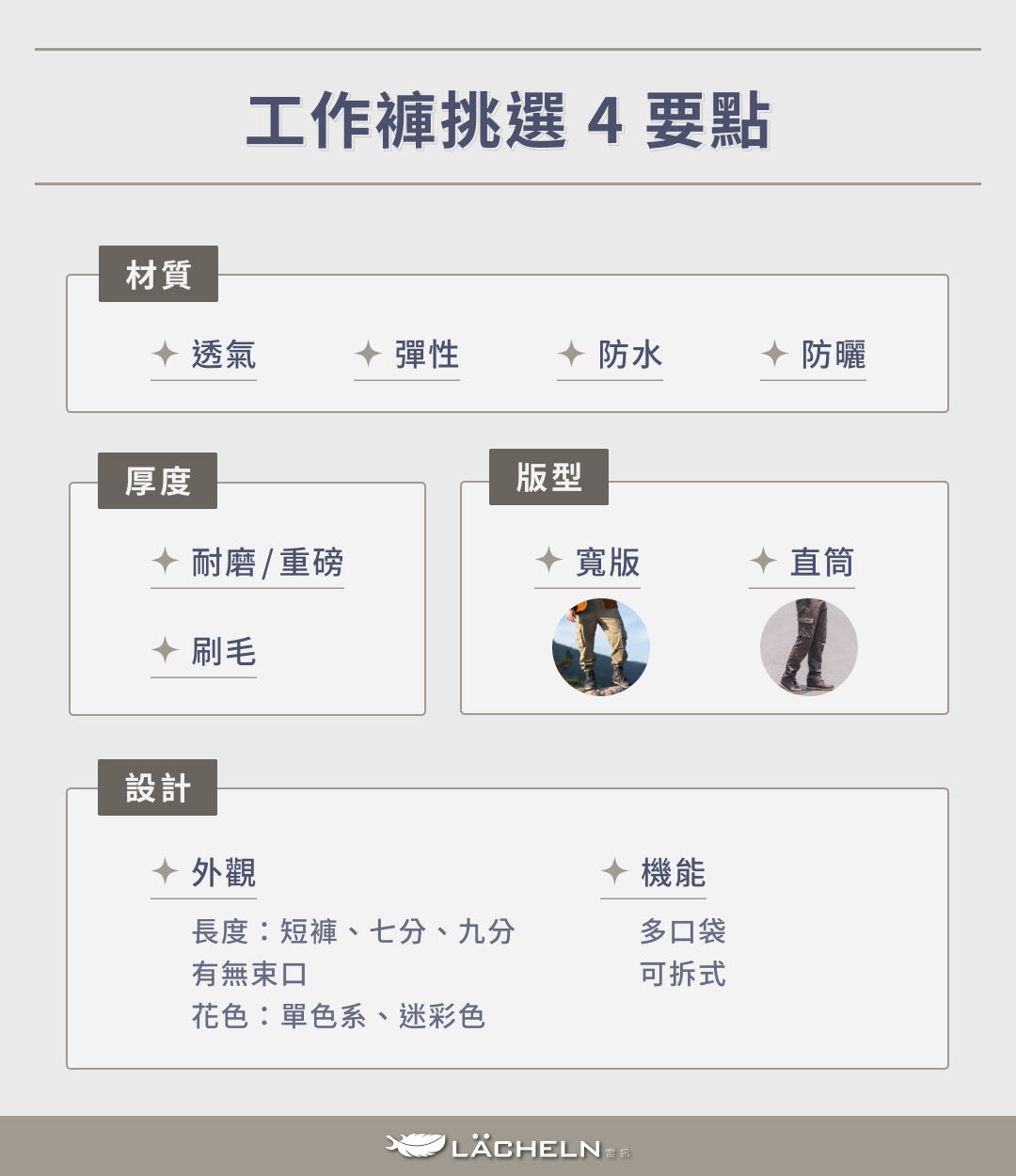 工作褲挑選 4 要點!