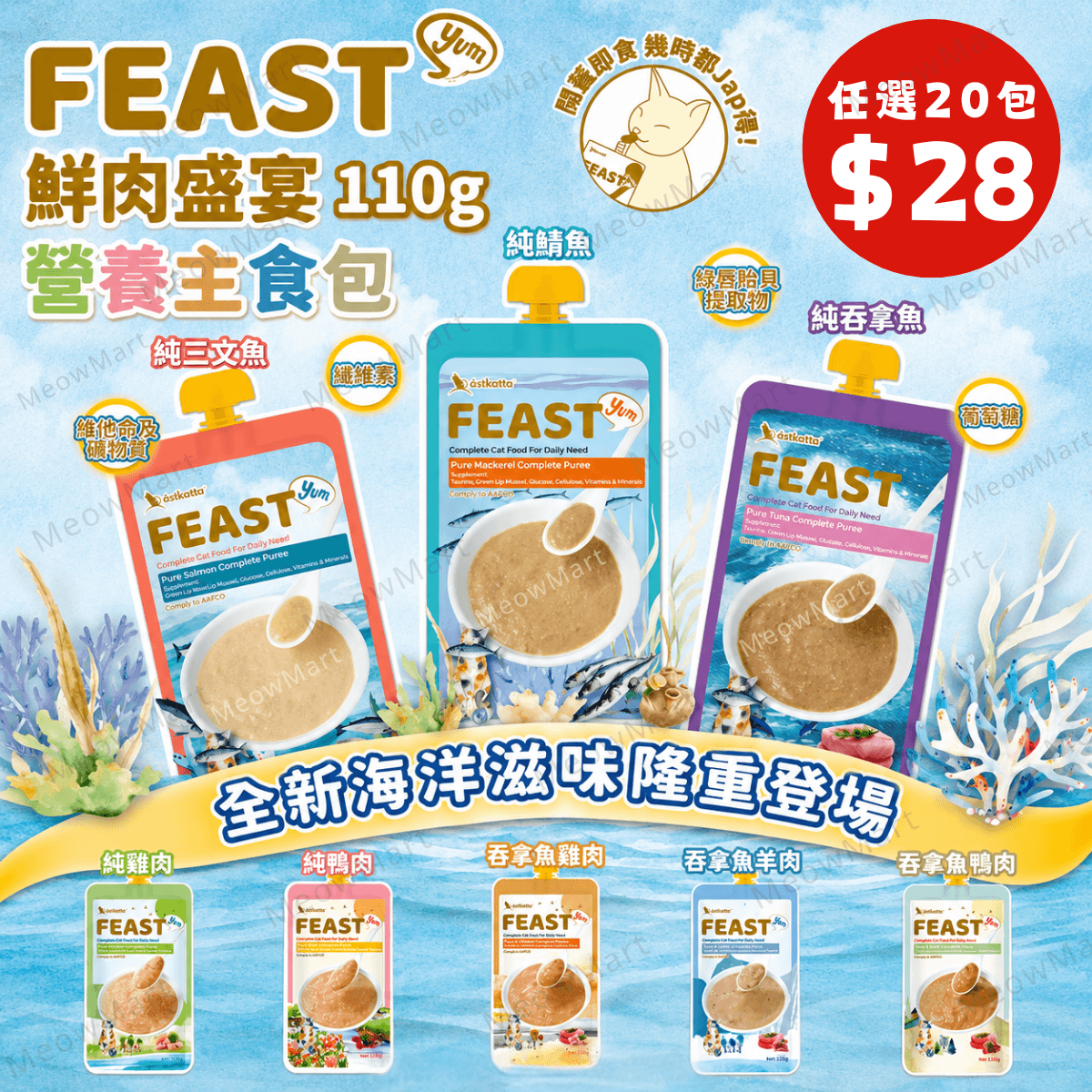 Astkatta Feast Complete Cat Puree 110g x 20