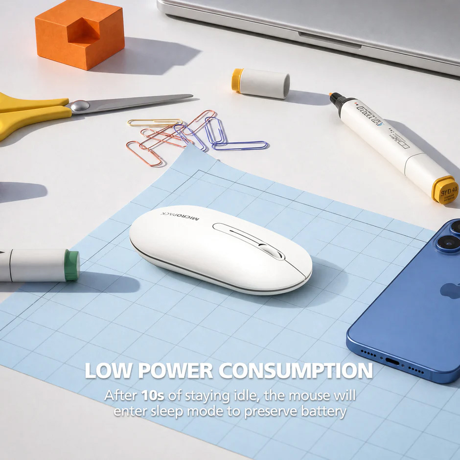 Micropack Bluetooth Wireless Silent Computer Mouse MP-735B