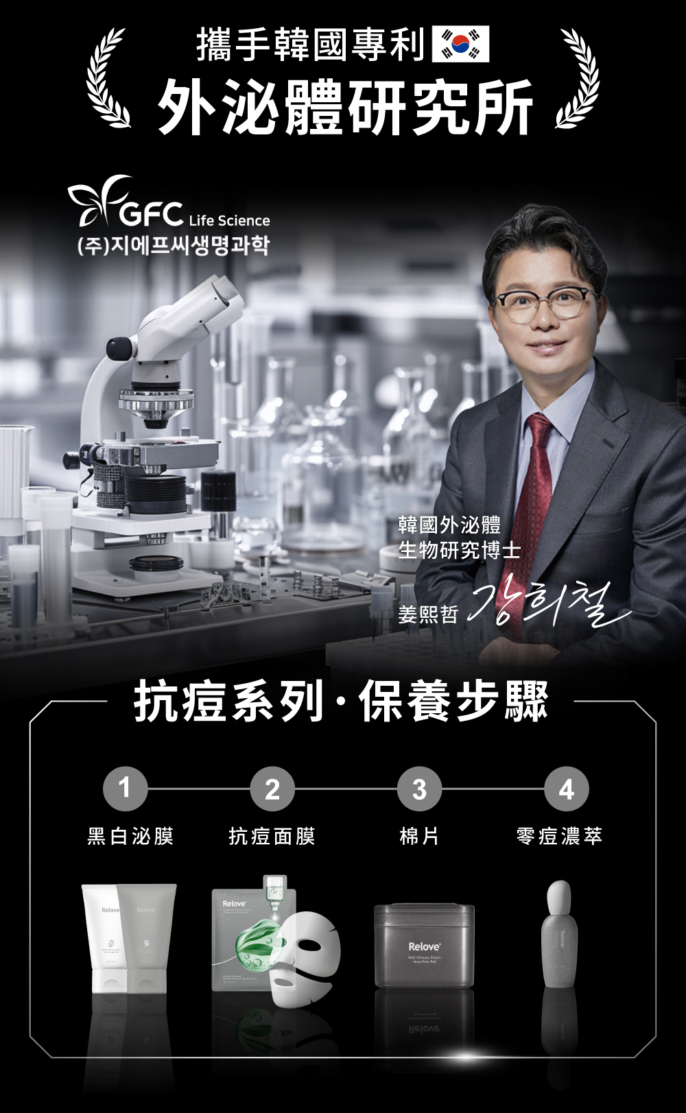 抗痘系列保養步驟：黑白泌膜➡︎抗痘面膜➡︎棉片➡︎零痘濃萃