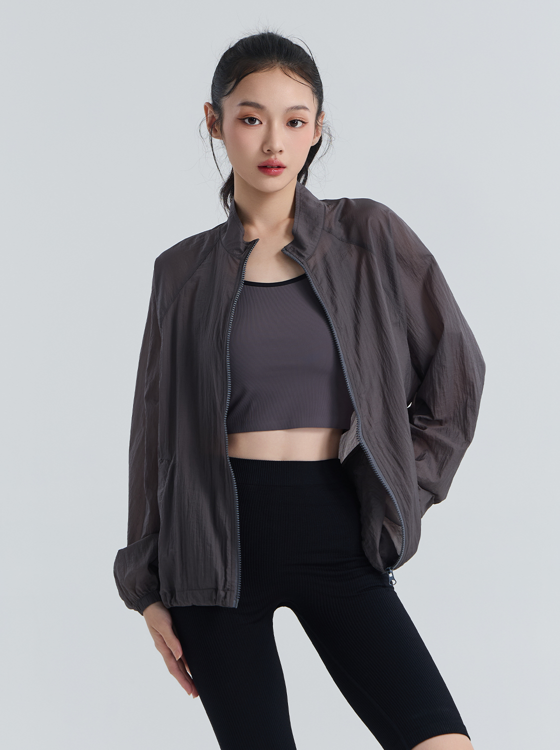 【期間限定】透氣輕量立領長袖外套
