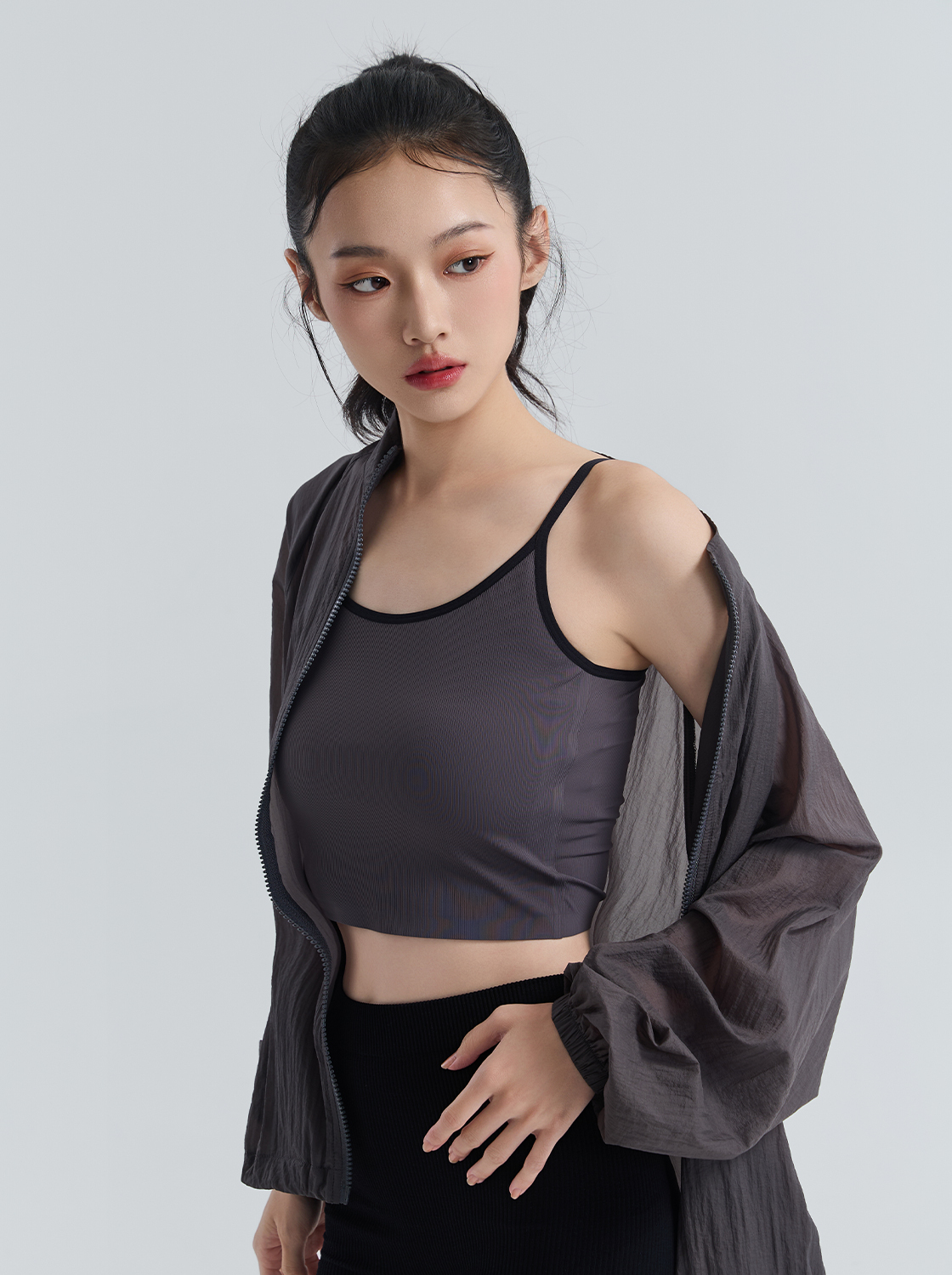 【期間限定】透氣輕量立領長袖外套