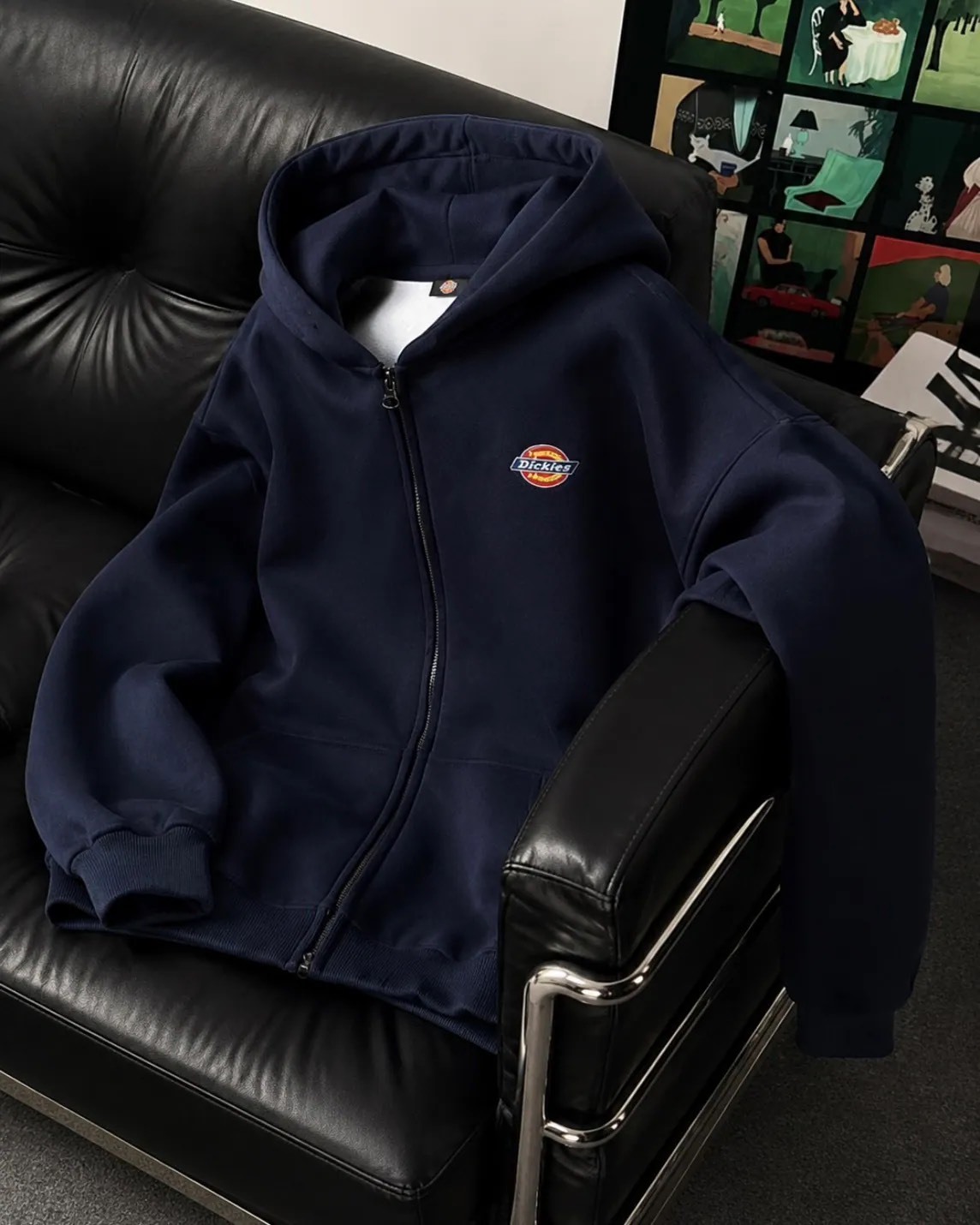 DICKIES 美式 復古 雙拉鍊 高磅 刺繡 連帽外套 4色