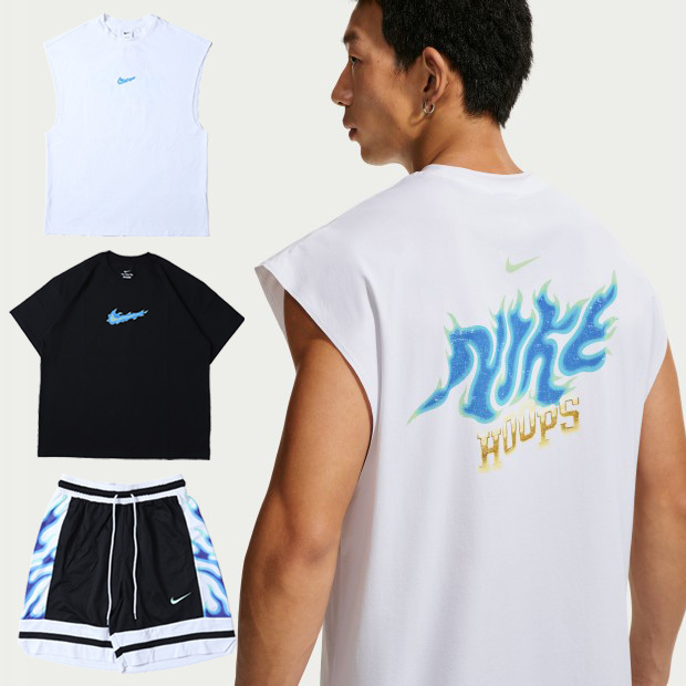 男款 NIKE DF SL TOP STREET 白色 黑色 火焰 寬鬆 籃球 休閒 運動 短褲 背心 短袖 短T【IW1201/IW1202/IW1204】NKTF S.T.