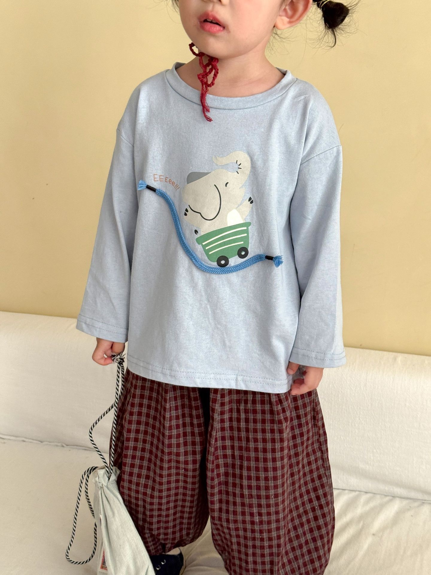 兄弟姐妹一起穿_兩色大象上衣