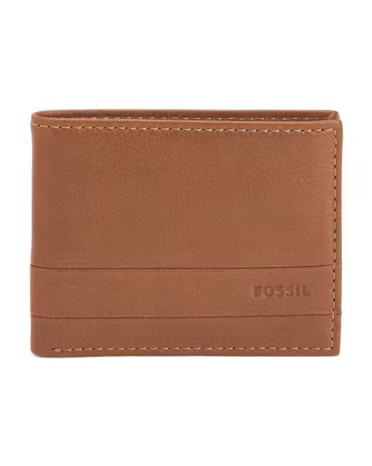 【預購】FOSSIL H071405 Lufkin 皮革雙摺銀包 (啡色)