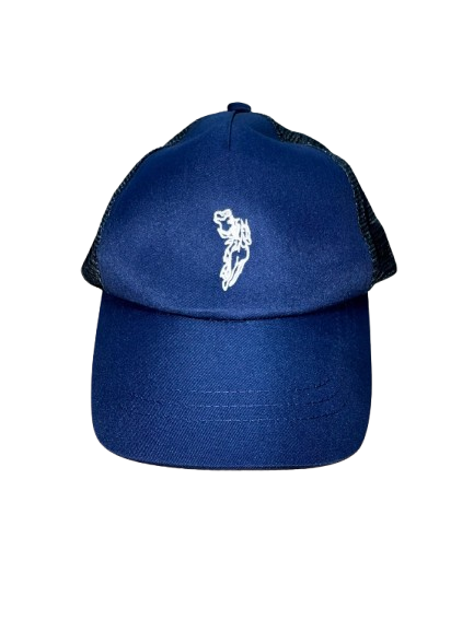 【Nishimatsuya】Western Polo Embroidered Kids Mesh Cap (Navy)