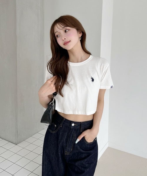【限時預購】日本 U.S. POLO ASSN. 經典刺繡 短版 短袖Tee 多色可選