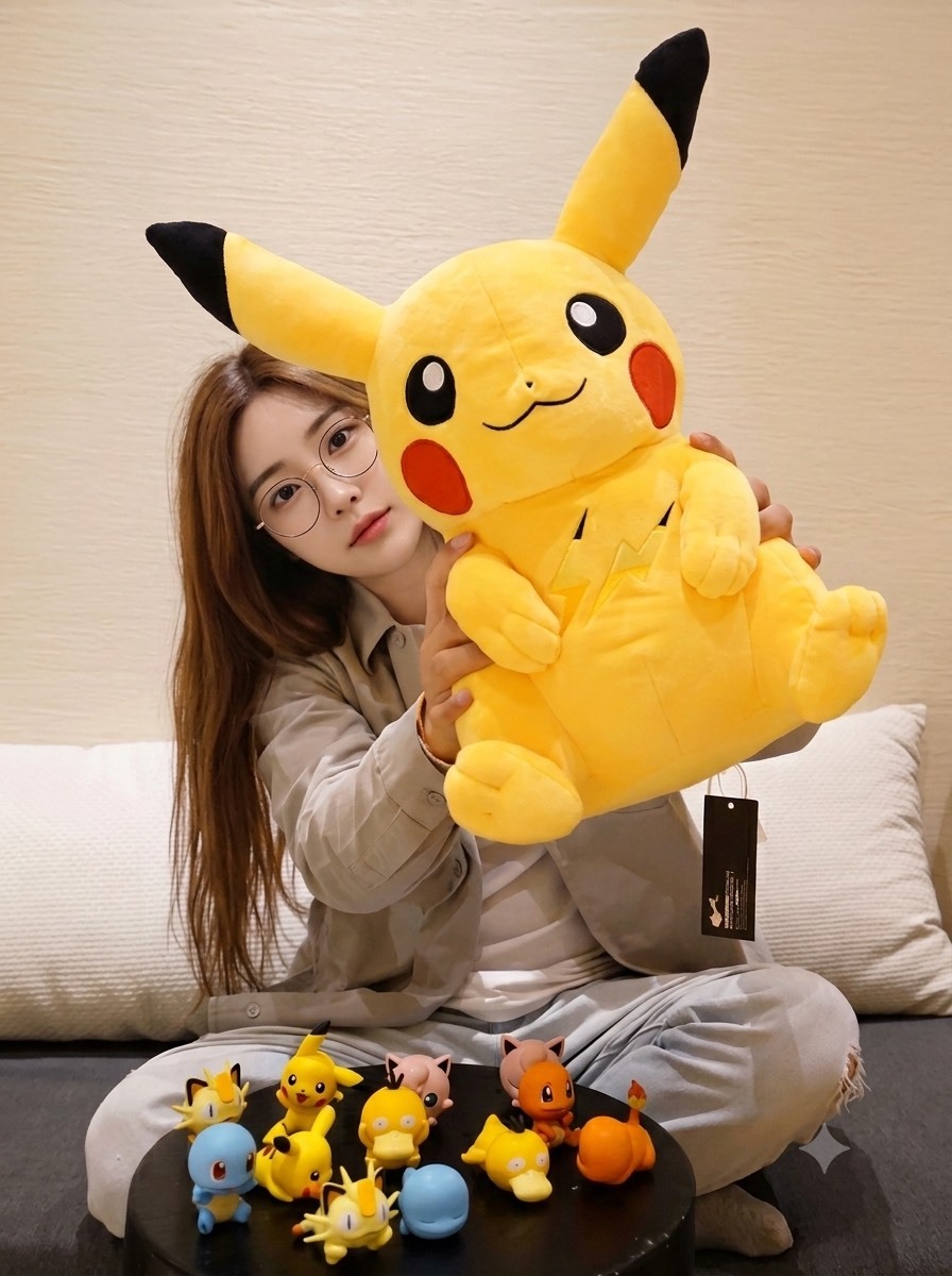 POKEMON X FRAGMENT 聯名 皮卡丘 藤原浩 大隻 毛絨 娃娃 44CM
