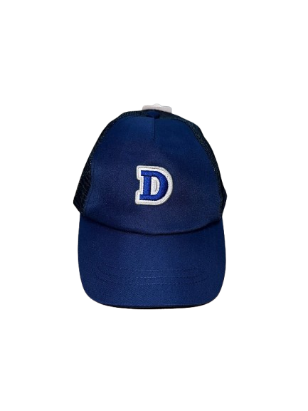 【Nishimatsuya】 "D" Embroidered Kids Mesh Cap (Navy)