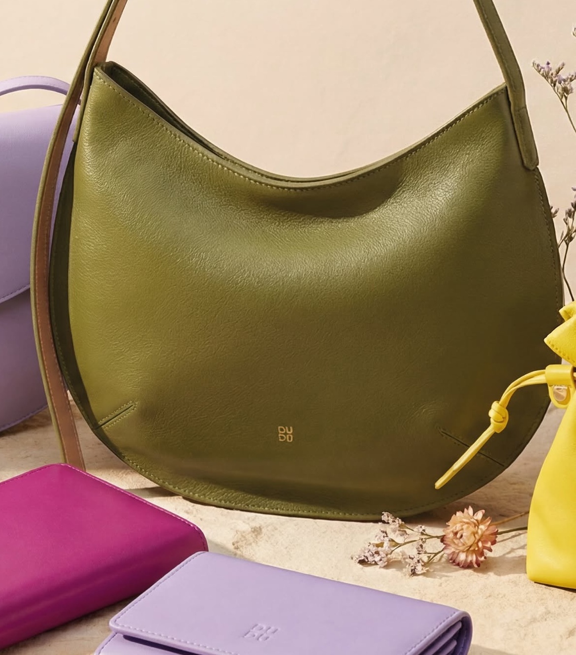 Dudu Leather bag - Hispani 534-6043-51 Olive green
