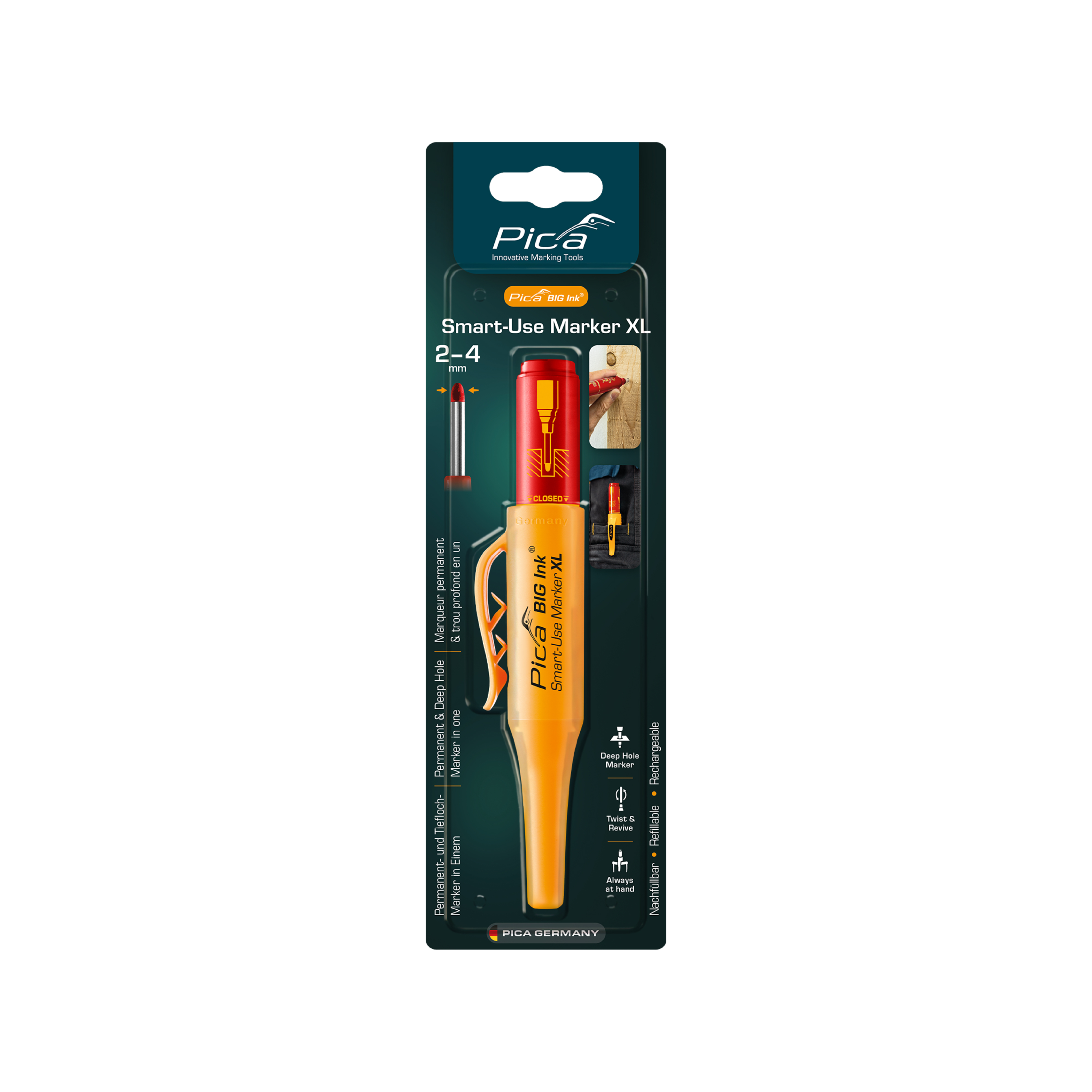 Pica 170/40/SB XL深孔工程墨水筆 (粗) 紅色
