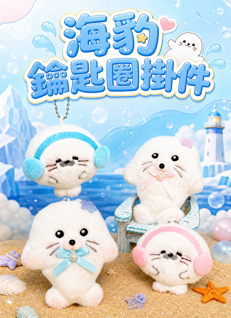海豹鑰匙圈掛件 A5045